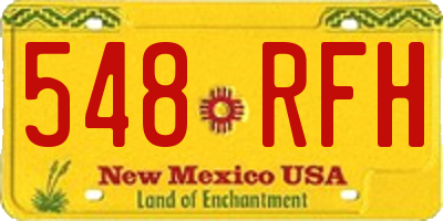 NM license plate 548RFH