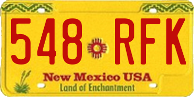 NM license plate 548RFK