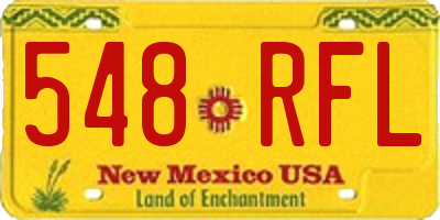 NM license plate 548RFL