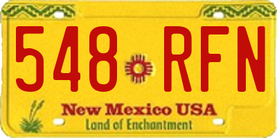 NM license plate 548RFN