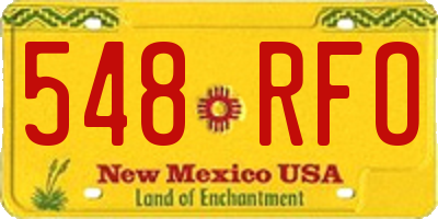 NM license plate 548RFO