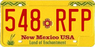 NM license plate 548RFP