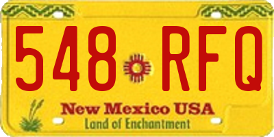 NM license plate 548RFQ