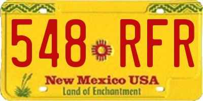 NM license plate 548RFR
