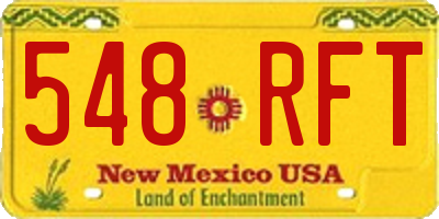 NM license plate 548RFT