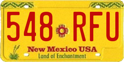 NM license plate 548RFU