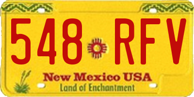 NM license plate 548RFV