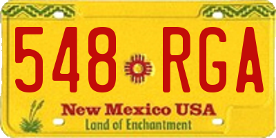NM license plate 548RGA