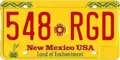 NM license plate 548RGD