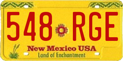 NM license plate 548RGE