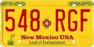 NM license plate 548RGF