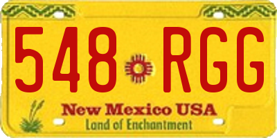 NM license plate 548RGG