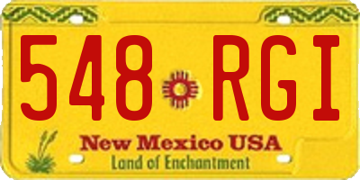 NM license plate 548RGI