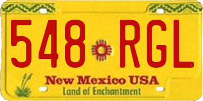 NM license plate 548RGL