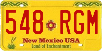 NM license plate 548RGM