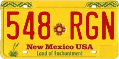 NM license plate 548RGN