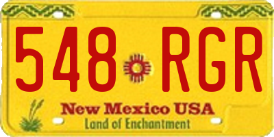 NM license plate 548RGR