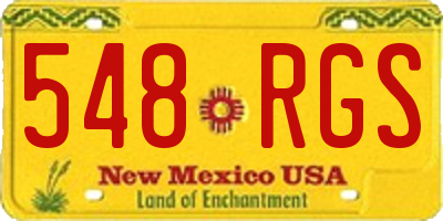 NM license plate 548RGS