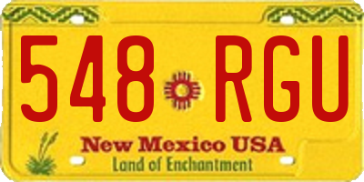 NM license plate 548RGU