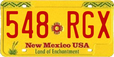 NM license plate 548RGX
