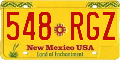 NM license plate 548RGZ