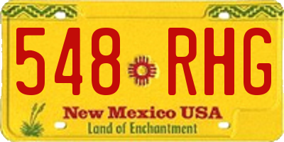 NM license plate 548RHG
