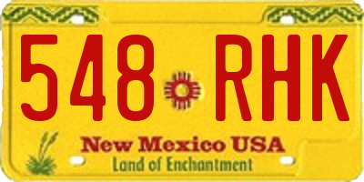 NM license plate 548RHK