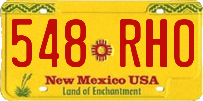 NM license plate 548RHO
