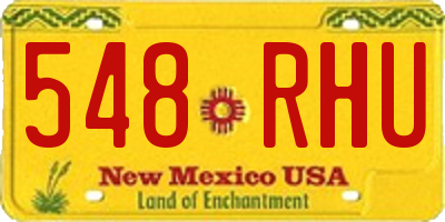 NM license plate 548RHU