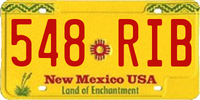 NM license plate 548RIB
