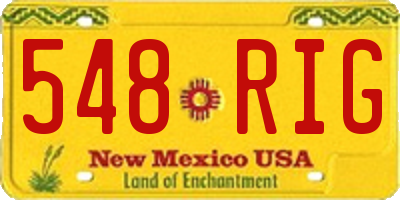 NM license plate 548RIG