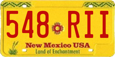 NM license plate 548RII