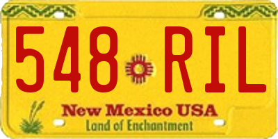 NM license plate 548RIL