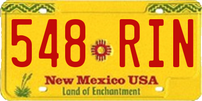 NM license plate 548RIN