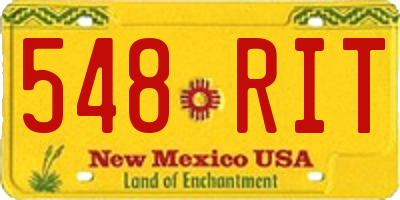 NM license plate 548RIT