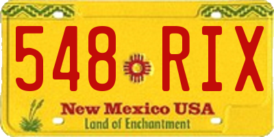 NM license plate 548RIX
