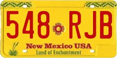 NM license plate 548RJB