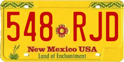 NM license plate 548RJD