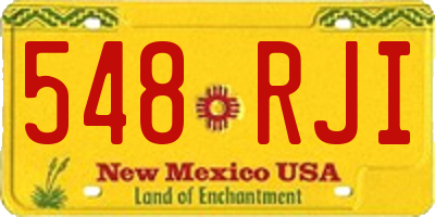 NM license plate 548RJI