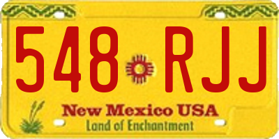 NM license plate 548RJJ