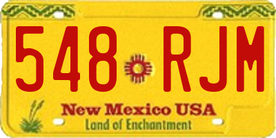 NM license plate 548RJM