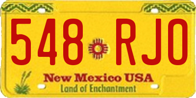 NM license plate 548RJO