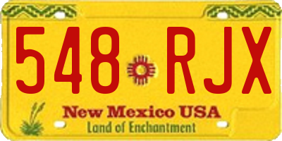 NM license plate 548RJX