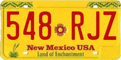 NM license plate 548RJZ