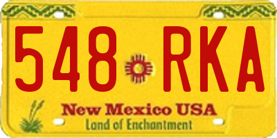 NM license plate 548RKA