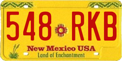 NM license plate 548RKB