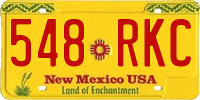 NM license plate 548RKC