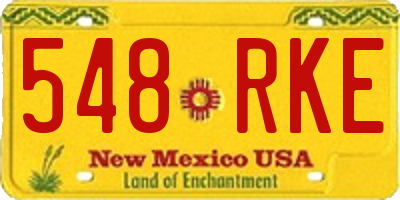 NM license plate 548RKE