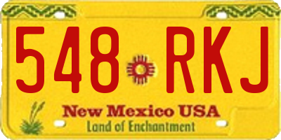 NM license plate 548RKJ