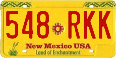 NM license plate 548RKK